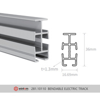 WINTOM Mini rail de rideau motorisé flexible, commande vocale Bluetooth, domotique, écologique, en alliage d'aluminium, pour bureau et balcon