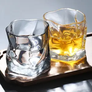 定制扭杯饮用威士忌酒杯艺术酒杯酒吧玻璃器皿