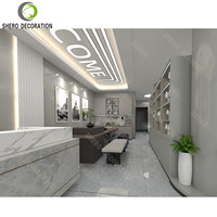 Meubles de salon de coiffure personnalisés, présentoirs de perruques pour magasins de détail, accessoires de magasin de perruques, armoire à perruques LED, design de salon de beauté