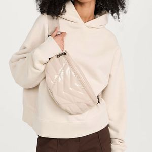 กระเป๋าคาดเอวสีเบจแบบยูนิเซ็กส์กระเป๋าคาดเอวมีซิปขนาดใหญ่กระเป๋าคาดตัวกระเป๋าคาดเอวมีช่องใส่จดหมายได้ทุกที่ - Product Image 1