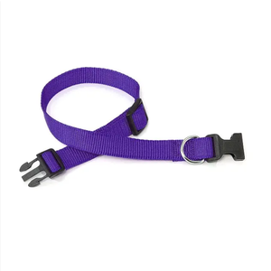 Venta al por mayor a granel, diferentes colores, hebilla de plástico ajustable, accesorios para mascotas, Collar de perro de nailon de plomo - Product Image 3