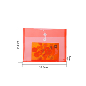 Biểu Tượng Tùy Chỉnh A4 FC Kích Thước Poly Phong Bì Rõ Ràng Nhựa Tập Tin Thư Mục Với Sợi Dây Thừng Cho Tài Liệu Giữ Giấy Tùy Chỉnh Nộp Hồ Sơ Sản Phẩm - Product Image 2