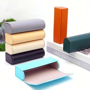 Estuche Rígido de Cuero PU para Gafas, Caja de Almacenamiento de Gafas de Sol Coloridas, con Logotipo Personalizado al por Mayor para Hombres y Mujeres - Product Image 2