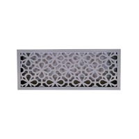 Grille d'aération décorative rectangulaire en alliage d'aluminium et acier inoxydable, design artisanal moderne, couleur et logo personnalisables, conception durable