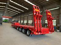 Semi-remorque surbaissée de qualité supérieure 200 tonnes, multi-essieux (5, 6, 7 essieux), support OEM et ODM