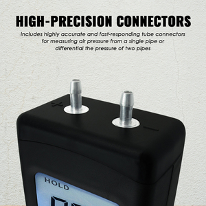 Manómetro Digital Portátil, Medidor de Vacío de Aire y Gas, Presión Diferencial, Pantalla LCD Grande, 11 Unidades, para Ventilación y Aire Acondicionado - Product Image 6