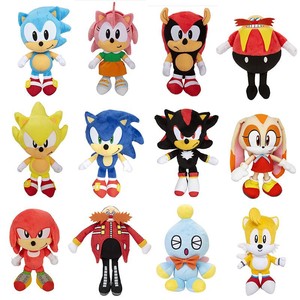 Peluches de Sonic the Hedgehog de 25 cm y 35 cm, Muñecos de Peluche de Algodón, Knuckles, Amy, Tails, Dr. Robotnik, Regalo de Cumpleaños para Niños - Product Image 1