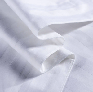 Ensemble de drap-housse de lit moderne 100% coton blanc 300TC hôtel lin solide 1cm/3cm literie tissée respirant toutes saisons - Product Image 5