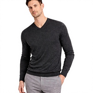 Cardigan en laine pure à 100 % pour homme, avec logo personnalisé OEM, fermeture éclair intégrale, anti-plis, respirant, tricoté pour l'hiver - Product Image 2