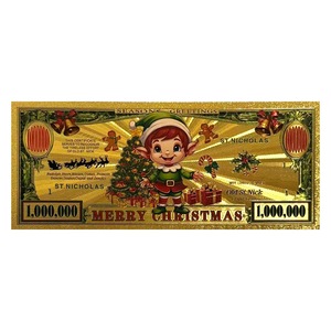 2026 New 24k Gold Foil <strong>Note</strong> Banknote Set Christmas Collection Letterpress Printed Xmas Collectible Grade Bill Plastic <strong>Prop</strong> Money - Product Image 4