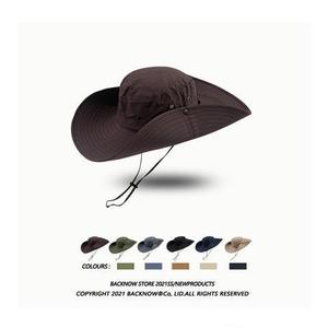 Sombrero de Pesca de Secado Rápido para Verano, Impermeable, con Protección Solar, para Hombre, con Cordón - Product Image 6