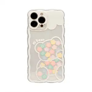 Funda de teléfono personalizada de Tpu suave con flor de Oso Blanco, cubierta trasera cuadrada para Remi Note 11s 4