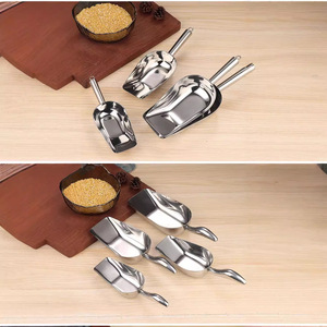 304 Stainless Steel Multi-purpose Shovel Flat Bottom With <b>Ring</b> Handle For Grains Seasonings Tea Dried Fruit Garden Feed - Product Image 4