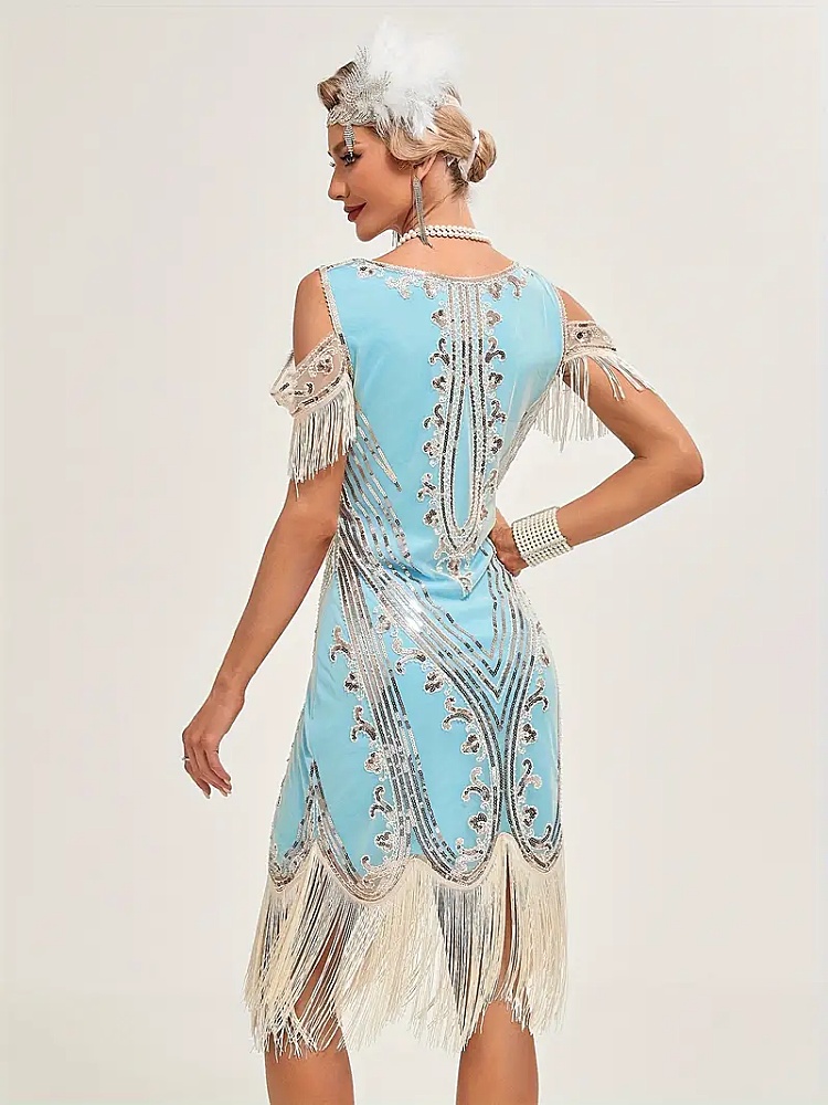 white christmas dresses Black 1920s satin evening dress with handkerchief skirt main image 0