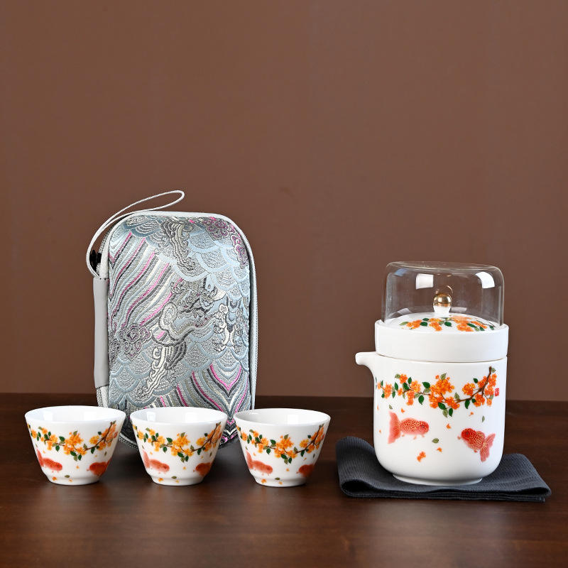 Tasse rapide en jade gras de mouton * Poisson rouge