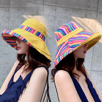 TXL313-gorro de playa transpirable para mujer, gorro de viaje, 5 colores, gorra deportiva, doble cara, de pescador