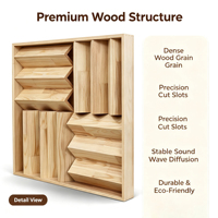 Diffuseurs acoustiques modernes en bois personnalisables en gros pour l'extérieur et les salons – Panneaux insonorisants muraux et de plafond