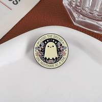 Épinglette en émail « Vivre la vie de vos rêves, un cauchemar à la fois », broche fantôme mignonne, badge de revers, bijou d'Halloween, cadeau pour amis