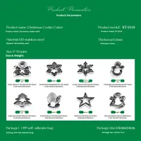 Wonderfulife Emporte-pièces de Noël en acier inoxydable Flocon de neige Arbre de Noël Bonhomme en pain d'épices Modèle de cuisson DIY WLB-895