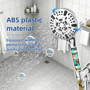 <span class=keywords><strong>Tieba</strong></span> Universeller Gefilterter Handbrausekopf Hochdruck Wassersparend für Hartwasser Ionische Mineralkugel Wasserenthärter - Product Image 2