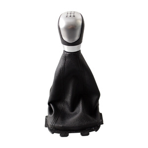 Ford Gear <b>Shift</b> <b>Knob</b> Cover Leather Black Silver 5 Speed 6 Speed Manual Transmission Tsubasa Haku QZXN G17 G18 - Product Image 3