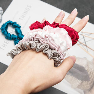 Beste Prijs Studenten Hoge Elasticiteit Populaire <span class=keywords><strong>Scrunchies</strong></span> Haarbanden Moerbei Zijde Haar Scrunchie - Product Image 5