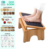 Repose-pieds ergonomique BH à 3 niveaux d'inclinaison réglable, marchepied à une étape avec surface antidérapante pour enfants et adultes