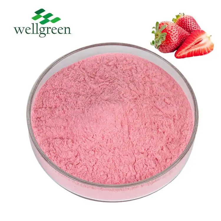 Gefrier getrocknetes Bio-Fruchtsaft-Extrakt-Aroma Instant Candy Natural Bulk Drink Erdbeer pulver