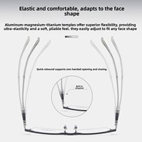 2484 Montures de lunettes semi-cerclées unisexe, légères et durables, au design carré haut de gamme, pour usage quotidien