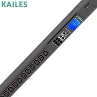KAILES(KLS) K55 Série ZA PDU intelligent 32A CA Monophasé 200-240VAC Usage industriel Montage en rack 24C13+6C19 Prises anti-chute + 2
