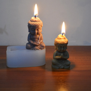 Miniature Buddha Candle Silicone Mold Amitabha Shaped Chinese Elements Handmade Ornament <b>DIY</b> Candle Making <b>Kit</b> - Product Image 2