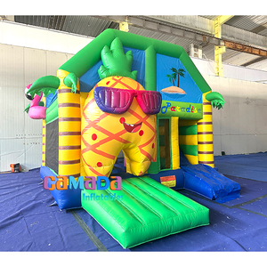 Castillo Inflable Comercial con Tobogán de Piña Tropical para Fiestas <span class=keywords><strong>en</strong></span> <span class=keywords><strong>la</strong></span> <span class=keywords><strong>Playa</strong></span> - Casa de Brinco Temática <span class=keywords><strong>en</strong></span> Oferta - Product Image 5