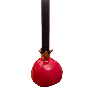 Chandelier de Shabbat en céramique de centre de table de décoration de maison <span class=keywords><strong>Yalda</strong></span> personnalisé bougeoir votif grenade rouge et or - Product Image 3