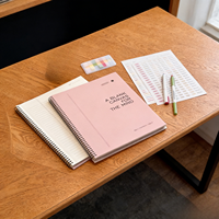 Carnet à spirales A5 personnalisé en gros, couverture rigide imperméable, 100 feuilles, agenda hebdomadaire pour étudiants et usage professionnel - Cadeau