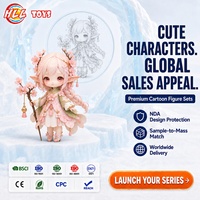 Figur Anime Gadis Peri Bunga Sakura Kustom Chibi dengan Tongkat Kayu Set Gua Es OEM ODM CE EN71 RoHS CPC