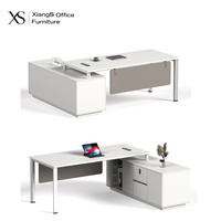 Bureau de direction moderne haut de gamme en bois massif, durable, couleurs personnalisables, design modulaire, table de bureau fonctionnelle, bureau de PDG