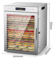 Professionele Fabrikant Touchscreen Commerciële 18 Lagen Roestvrij Staal Mango Fruit Groente Industrieel Voedsel Dehydrator