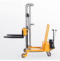 Gerbeur manuel hydraulique léger de 250 kg, hauteur de levage de 1450 mm, mini-élévateur mobile avec fourche réglable