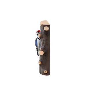 Nichoir en résine fait main en forme de souche d'arbre, ornement suspendu pour jardin, décoration de Noël extérieure, écologique, design mignon, mini - Product Image 3