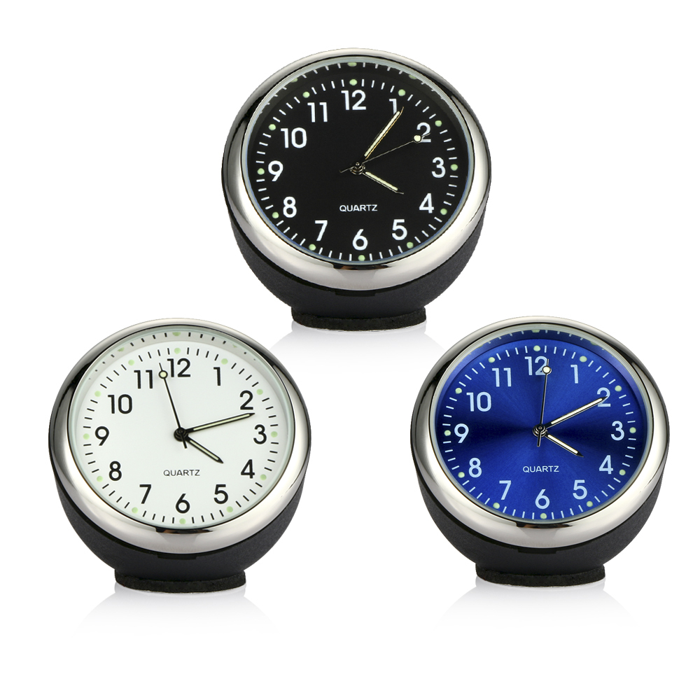 Horloge Numérique Tableau De Bord Voiture - Montre Ronde Décorative Intérieur Auto - Affichage LED Tactile - Accessoire Élégant Pour Véhicule