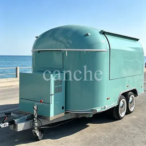 Camion de restauration mobile en acier galvanisé peint, électrique, pour tacos et barbecue - Product Image 1