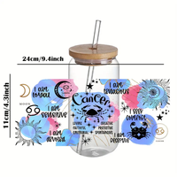 Transferts UV DTF pour gobelets et emballages, motifs Papillons Tournesol Libbey Can Glass Wrap 16oz, format personnalisé, pour logos, vente en gros