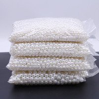 Perles d'imitation ABS rondes en vrac avec trou, 3mm-20mm, perles d'imitation ABS à demi-trou, vente en gros