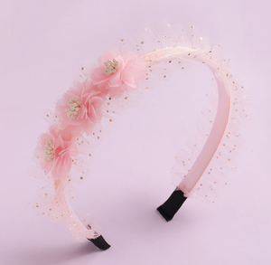 Diadema con flores, accesorio para el cabello, diseño original, serie rosa, tocado fresco y dulce para niña - Product Image 2