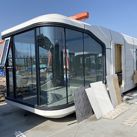 Maisons préfabriquées en capsule de conception luxueuse et moderne pour le camping, maisons capsules, maisons mobiles préfabriquées, pods habitables