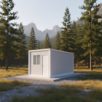 Rumah Kontainer Modular Portabel 20Ft, Rumah Kecil Prefabrikasi Baja, Kabin Kemah Luar Ruangan, Rumah Kontainer Bongkar Pasang