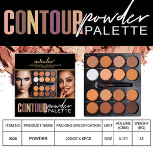 Pincel de paleta de contorno de 16 agujeros <span class=keywords><strong>Micolor</strong></span>, paleta de belleza transfronteriza de gran venta para polvo Mineral brillante de tono de piel - Product Image 2