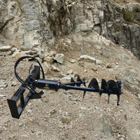2025 Mini perceuse de trou de poteau tarière entraînement et mèche pour chargeur compact tarière de poteau tarière de trou de dérapage fixation de direction pilote de poteau tarières de terre