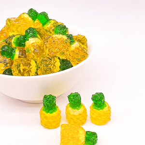 Gomitas de Piña 4D con Sabor a Frutas, Rellenas, Suaves y Masticables, Dulces en Bolsa, Agridulces, de Fábrica OEM - Product Image 4