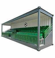 Tribunes de stade de football en conteneurs préfabriqués de 20/40 pieds, tribunes mobiles temporaires, solution de sièges temporaires, tribunes de spectateurs pour sports de plein air